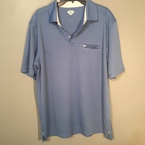Mens Blue Callaway Polo Golf Shirt